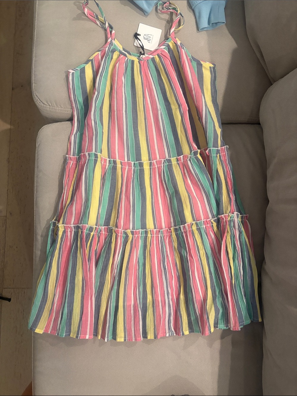 dRA Los Angeles Multi-Color Striped Tiered Sundress